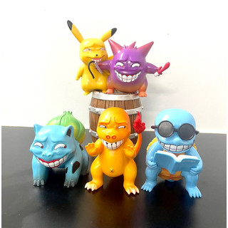 Mô hình pokemon biến thái: Gengar, Pikachu, Bulbasaur, Squirtle, Chamander