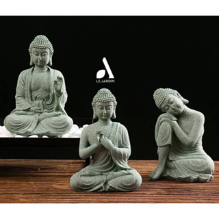 Tượng Phật Ngồi giơ 1 tay Trang Trí Bể Cá, Terrariums, Bể Bán Cạn, Bể Thủy Sinh