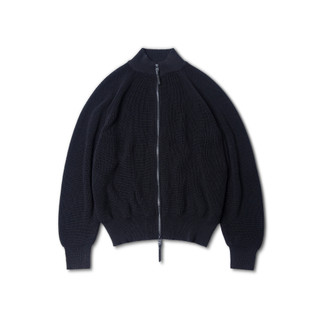 Áo khoác len "goldie knit zipped bomber" kiểu cardigan chất rayon