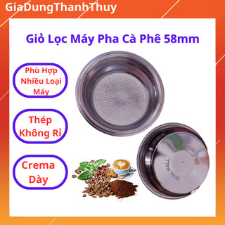 Giỏ lọc máy pha cà phê, lọc thay thế máy pha cafe 58mm 2 lớp dual wall