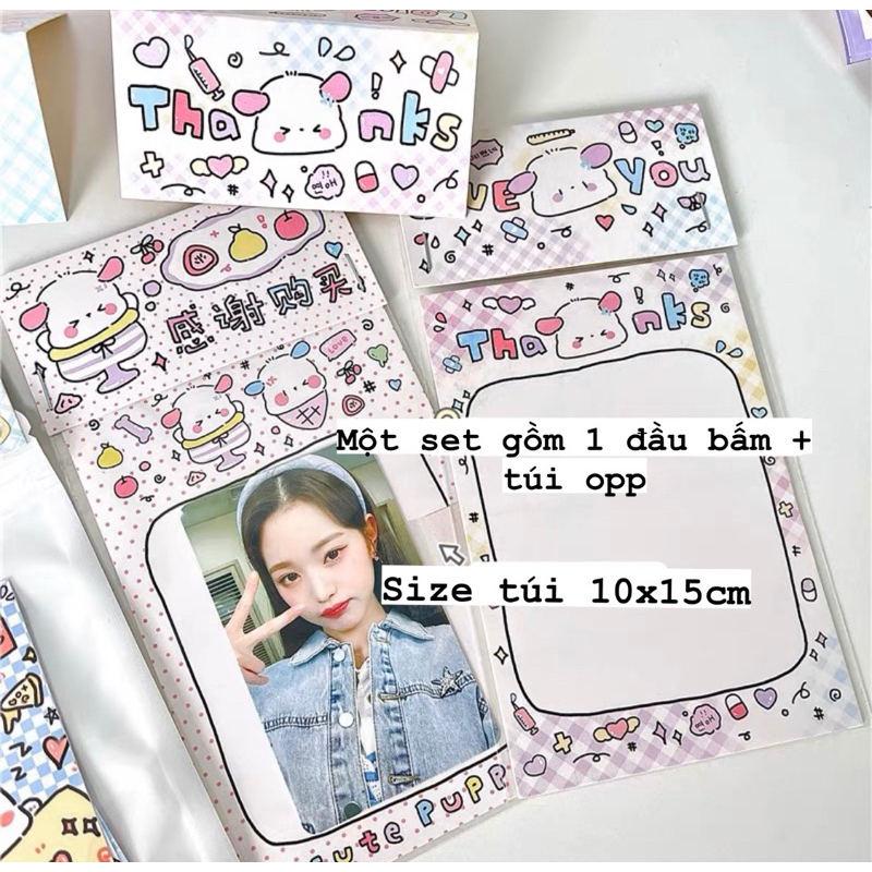 ❌KHÔNG KÈM TÚI BÓNG KÍNH❌ SET TÚI GẤU ĐẦU BẤM LẺ