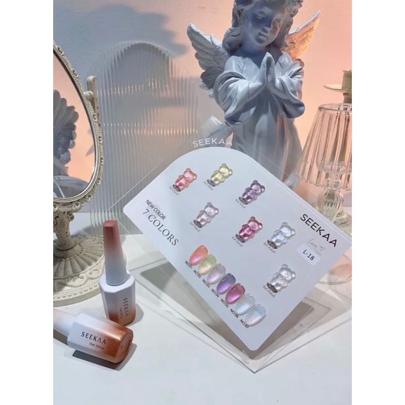 Set Sơn gel mã L18 15ml 7 màu tặng bảng màu