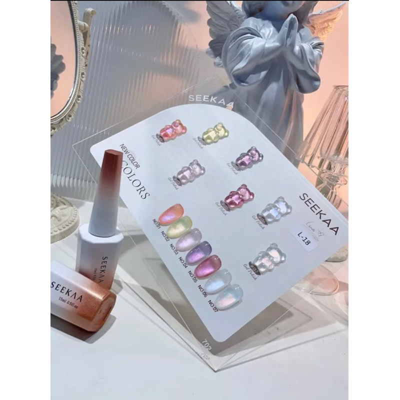 Set Sơn gel mã L18 15ml 7 màu tặng bảng màu