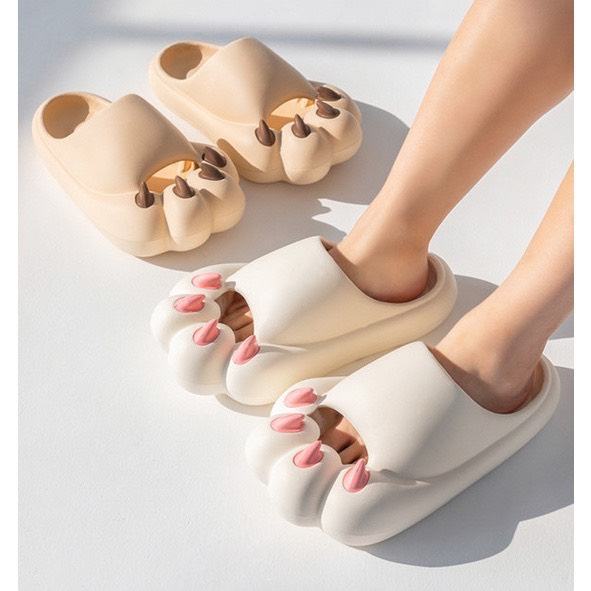 Dép bánh mì cute, dép chân gấu đáng yêu cho bé trai bé gái