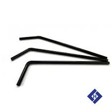 Ống hút gập cong phi 6 đen trắng 1 gói 70 cái