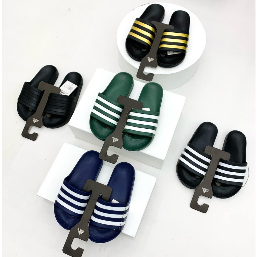 Dép đúc nam nguyên khối siêu nhẹ unisex das chính hãng, dép quai ngang 3 sọc thể thao chống nước full hộp box