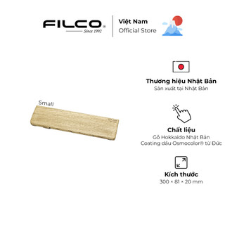 Kê tay bàn phím cơ Filco gỗ Hokkaido (Size S) - Hàng Chính Hãng