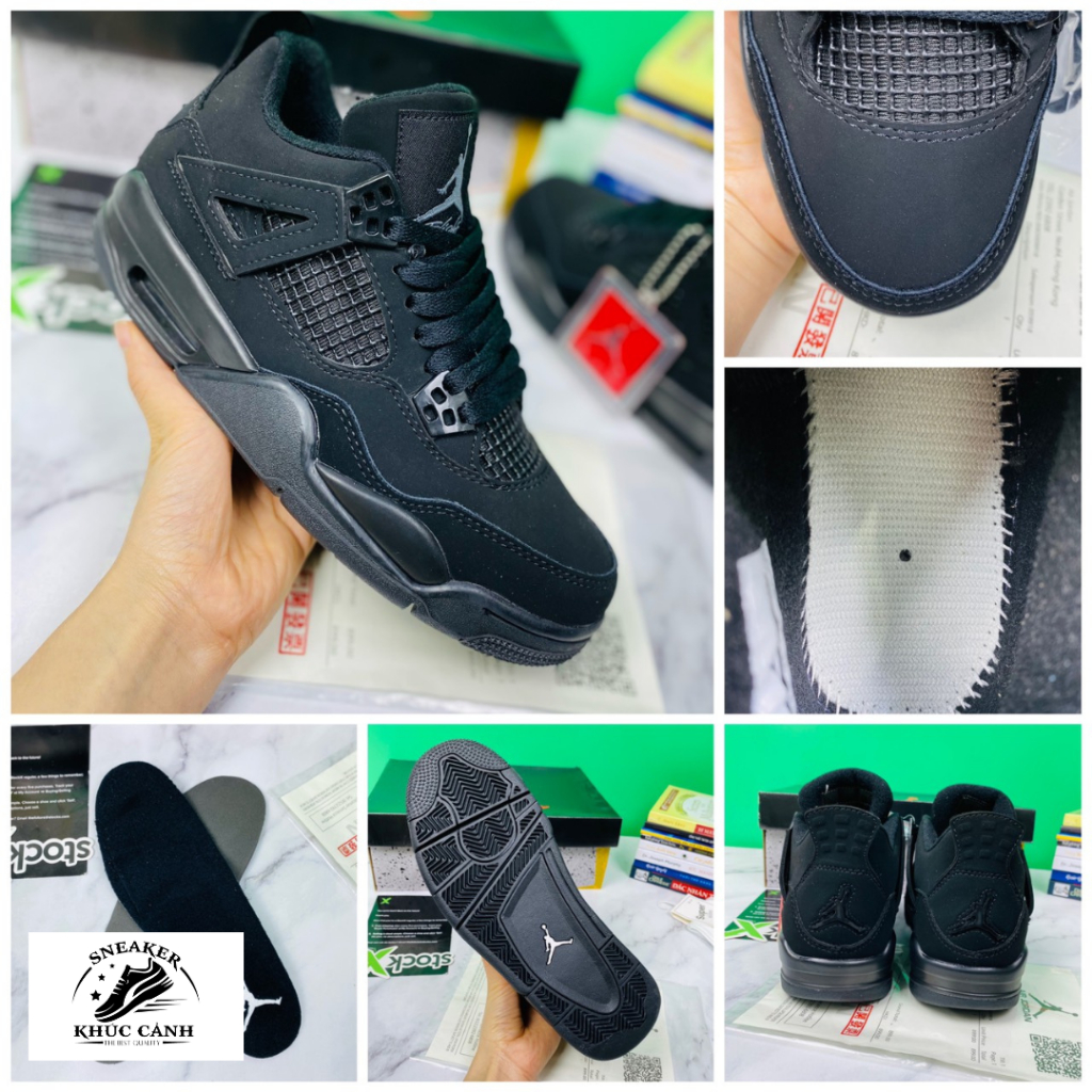 Giày sneaker AJ4 White Cement  - Bản da nhăn Fullbox - GIÀY KHÚC CẢNH