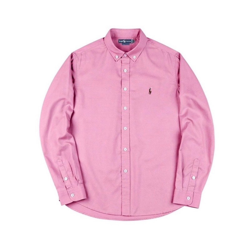 ÁO SƠMI NAM,N Ữ VẢI OXFORD 100% COTTON, TAY DÀI, DÁNG PHONG CÁCH CHÂU ÂU, MÀU HỒNG