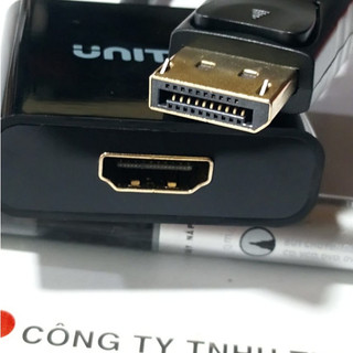 Cáp DisplayPort ra HDMI (DP to HDMI) /  Cáp dài 20Cm (Hiệu: Unitek)