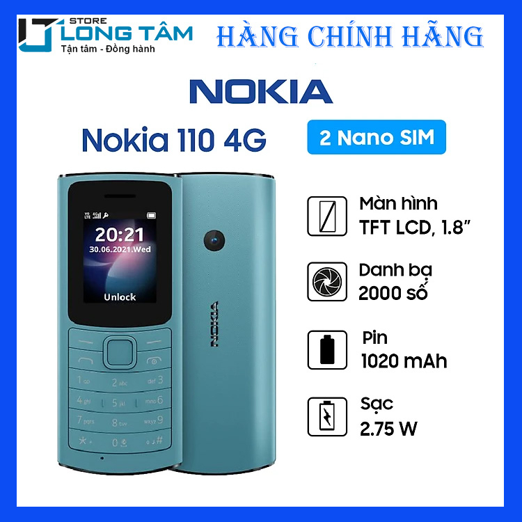 Điện thoại Nokia 110 4G - Hàng Chính hãng
