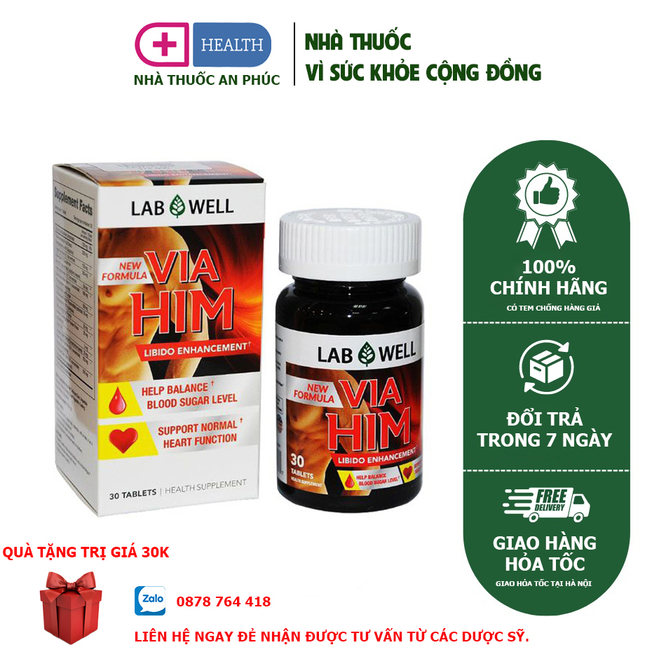 LAB WELL VIA HIM - VIÊN UỐNG HỖ TRỢ SINH LÝ NAM