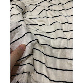 (3 Mẫu) Vải Thun Cotton giãn 4 chiều Petit Kẻ