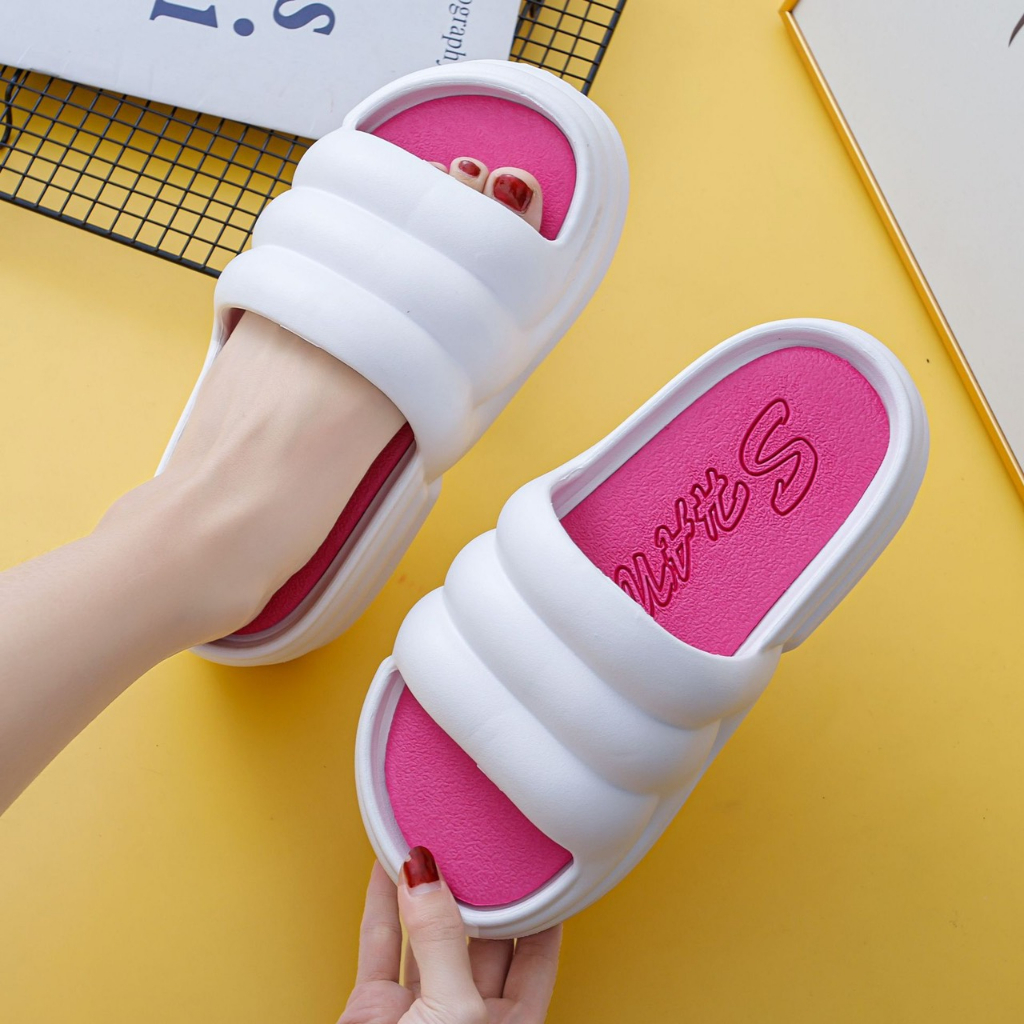 Dép bánh mì ,dép quai ngang đế cao 7cm, chất liệu eva cao cấp không thấm nước, size từ 36-41