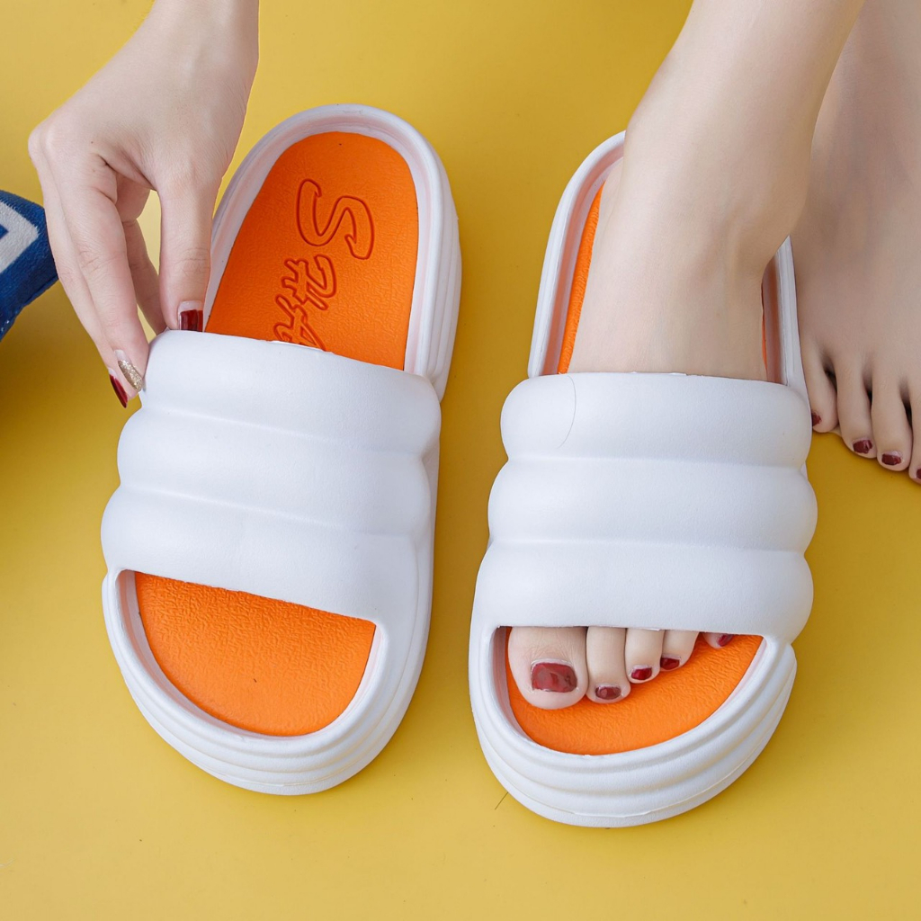 Dép bánh mì ,dép quai ngang đế cao 7cm, chất liệu eva cao cấp không thấm nước, size từ 36-41