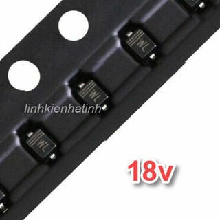 Linh kiện túi 50 con đi ốt zener 18v wl bzt52c18v wl sod-123 1206