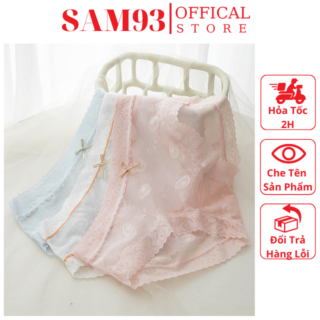Quần Lót Ren Nữ SAM93 Họa Tiết Xinh Xắn - Quần Chíp Ren Mềm Mại, Kháng Khuẩn, Co Giãn Đa Chiều Q28