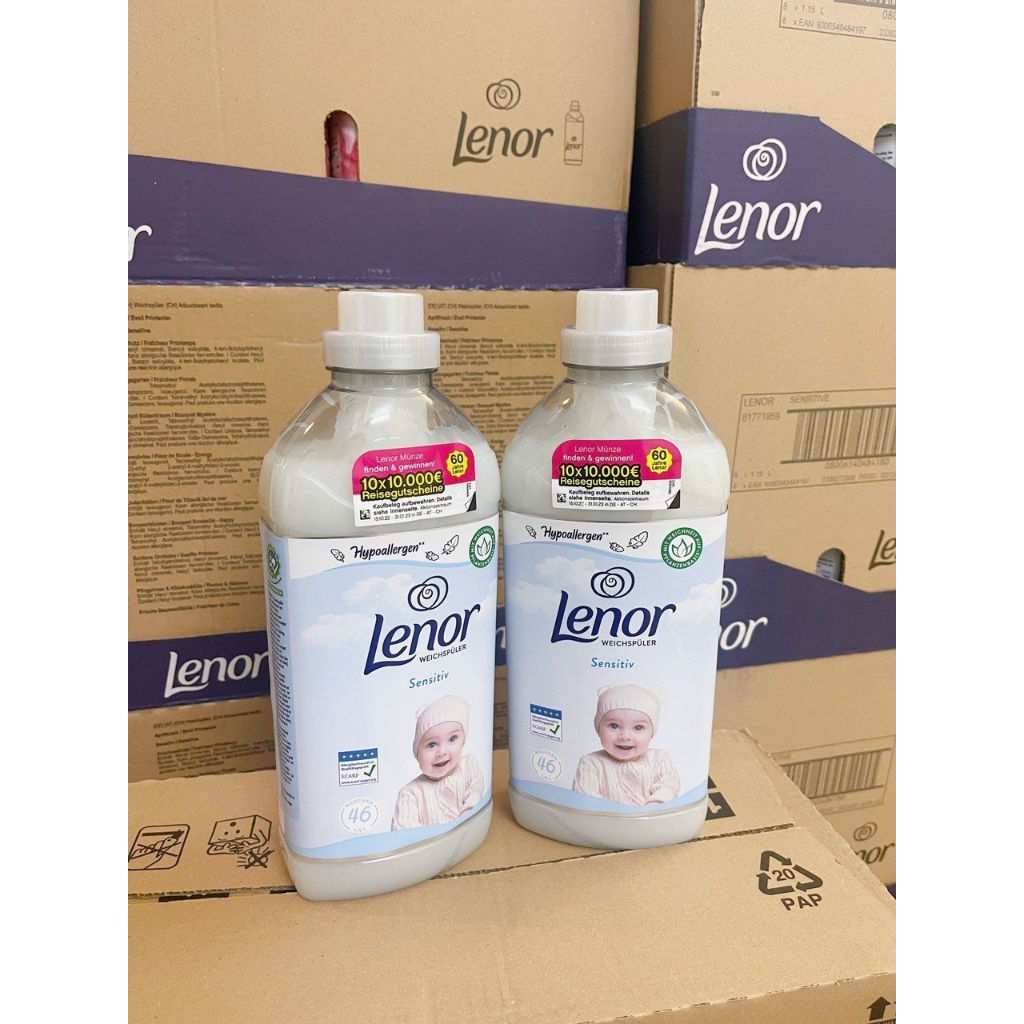 Nước xả vải cao cấp Lenor Sensitiv 1.15L thơm lâu giành cho da nhạy cảm, da em bé, hàng nhập Đức