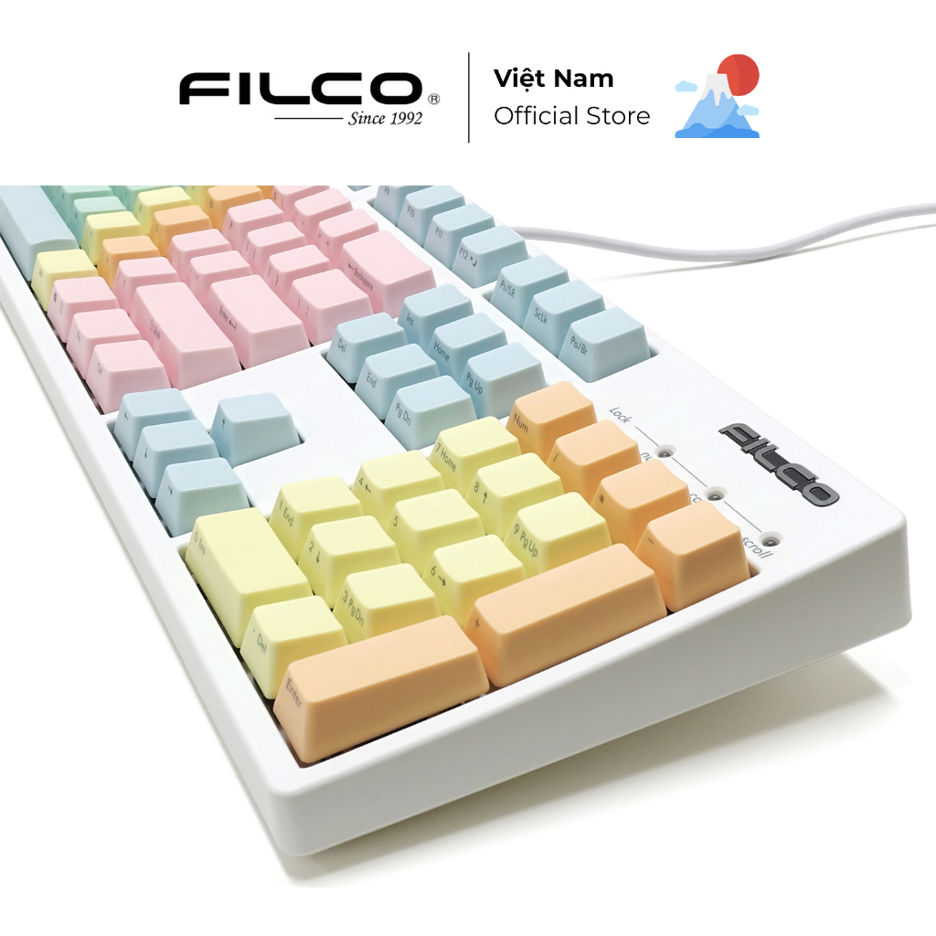 Bộ keycap thay thế Filco Macaron 104 phím kiểu chữ Ninja - Hàng Chính Hãng