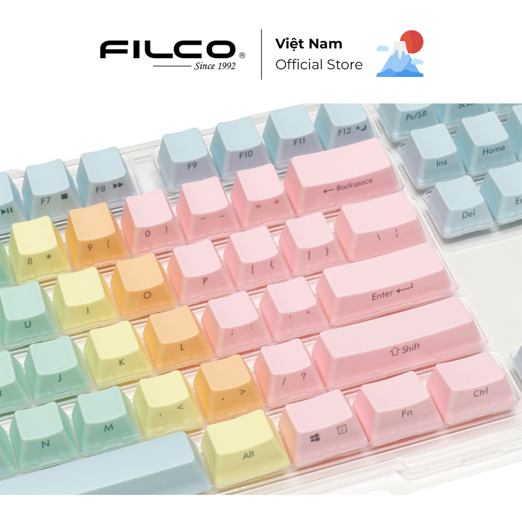 Bộ keycap thay thế Filco Macaron 104 phím kiểu chữ Ninja - Hàng Chính Hãng