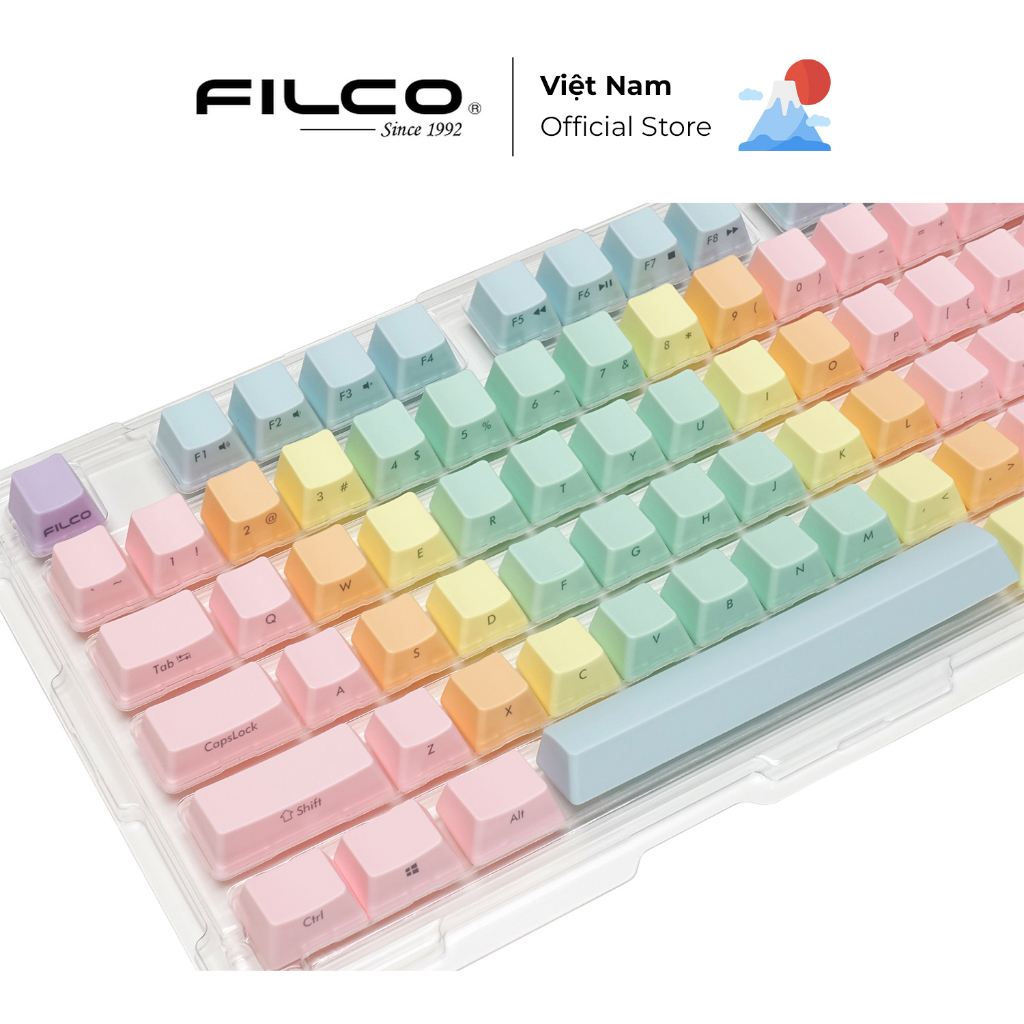 Bộ keycap thay thế Filco Macaron 104 phím kiểu chữ Ninja - Hàng Chính Hãng