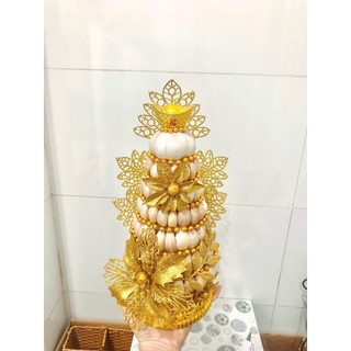 Tháp tỏi thần tài 7 tầng. đế tròn chắc chắn
