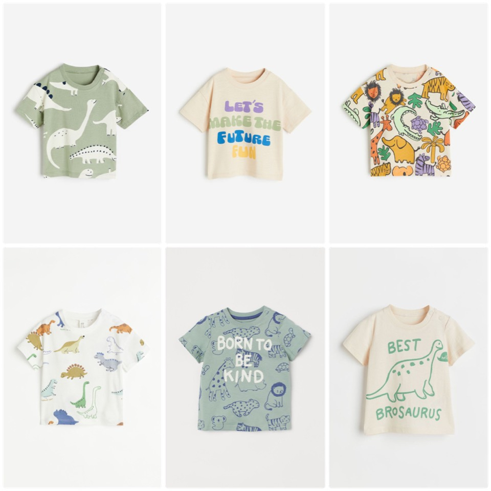 Áo phông bé trai, bé gái HM UK/US/ES sz 4-6m đến 8-10y ( link 2 )