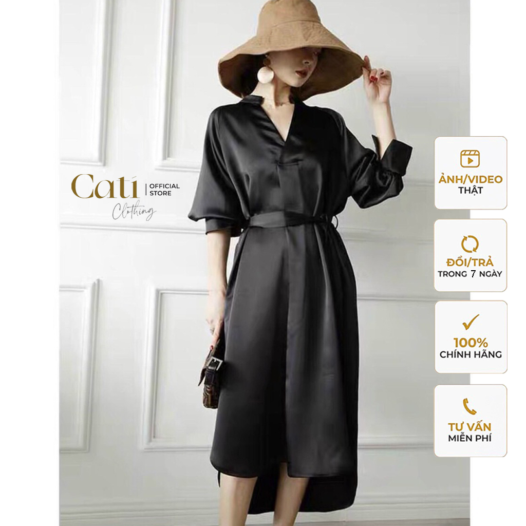 Dress lụa Cati satin cao cấp!