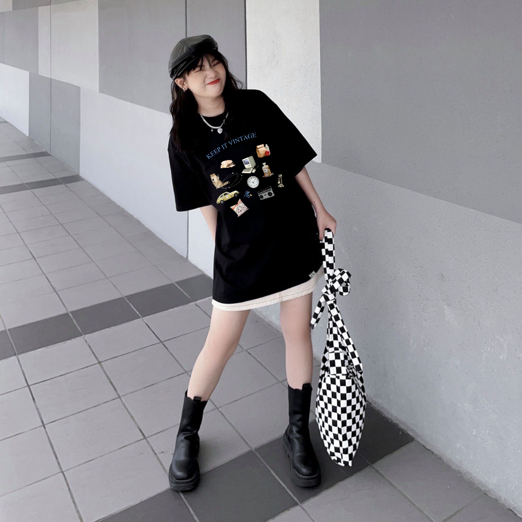 Áo thun unisex form rộng tay lỡ phông Nam Nữ TOWN Local Brand Chính Hãng Mi Midori