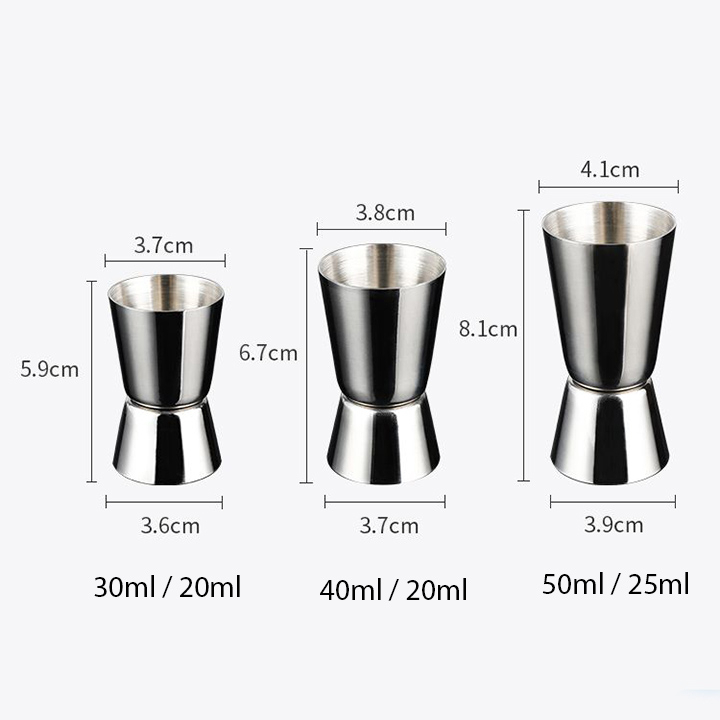 Ly đong định lượng 2 đầu inox | Jigger inox 2 đầu