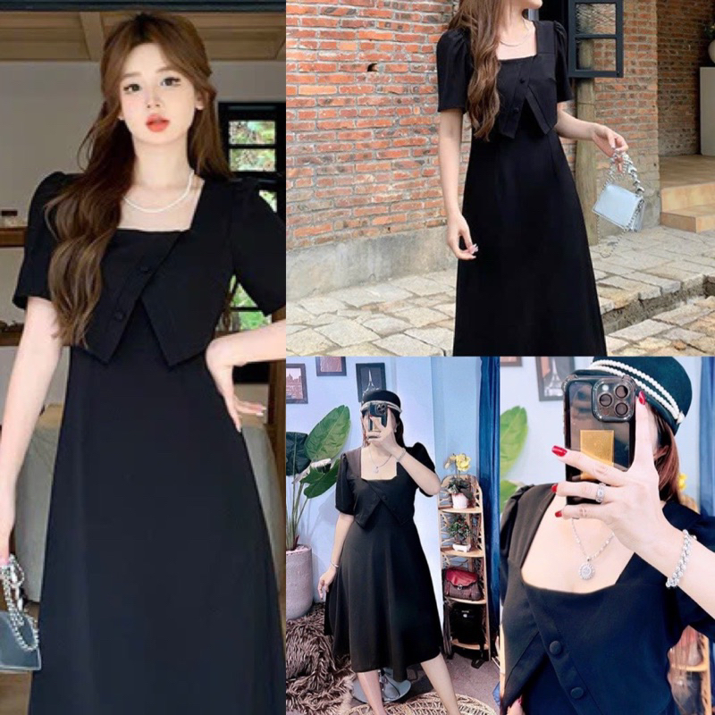 Đầm cổ vuông Bigsize 60-90 ký dành cho khách ngoại cỡ