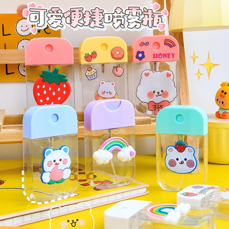 Chai Chiết Mini Dạng Xịt Dáng Chữ Nhật Đính Charm Cute - 1 Chai