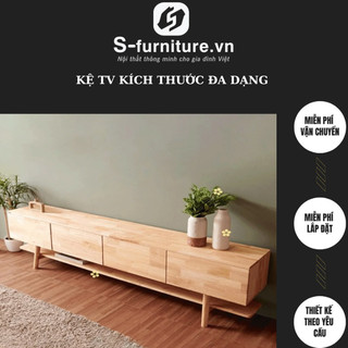 Kệ Tivi kích thước đa dạng màu sắc trắng sang trọng, Kệ tivi phòng khách hiện đại, tiện lợi S-FURNITURE KTV05