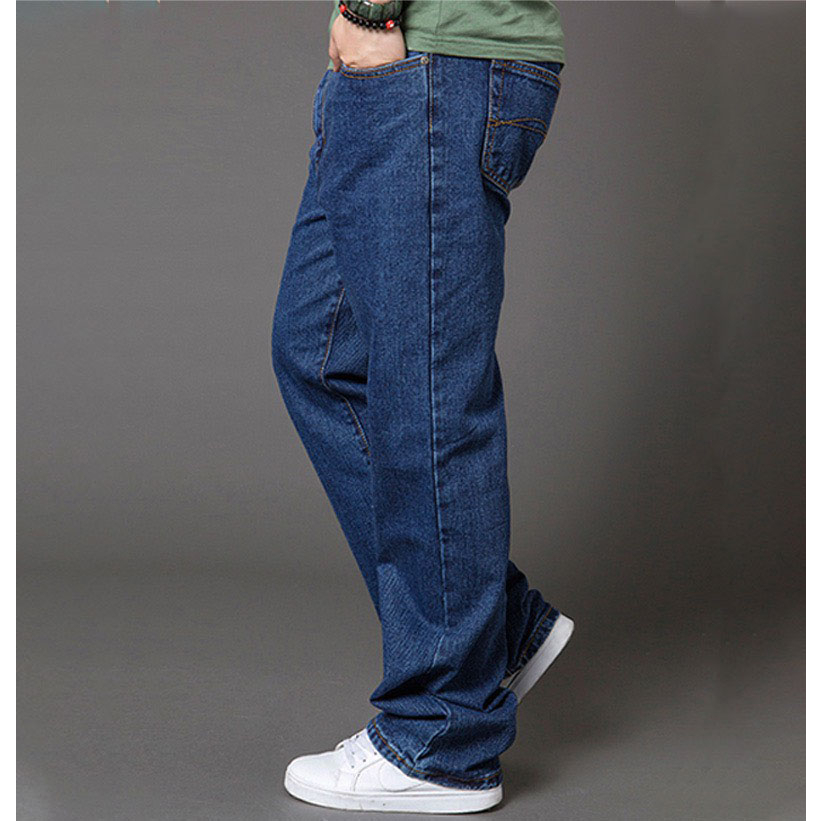 Quần Jean Nam Ống Suông Quần Bò Nam Trung Niên Ống Đứng Chất Bò Không Giãn Form Suông Công Sỡ