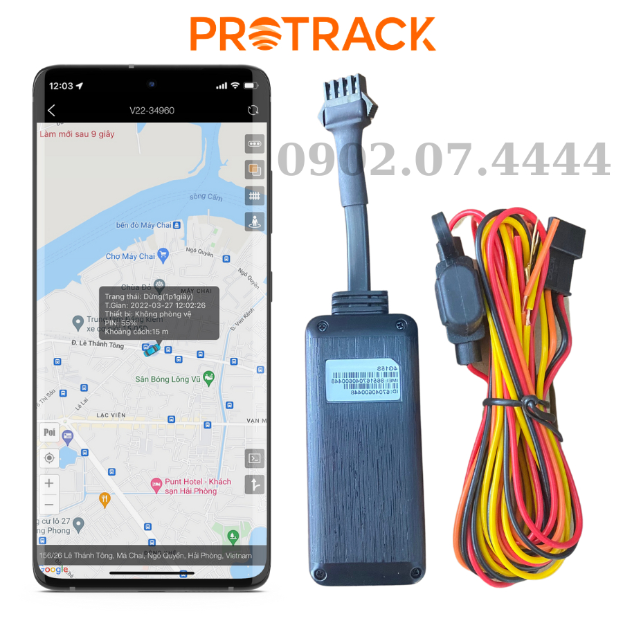 Thiết bị định vị ô tô, xe máy Protrack V12S , V15S Chip 4G mới, Bảo hành 12 tháng- Giá đại Lý