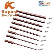 BỘ ĐẦU VÍT LỤC GIÁC TỪ TÍNH 8 CHI TIẾT KAPUSI JAPAN, CHUÔI LỤC GIÁC 6.35MM TƯƠNG THÍCH VỚI MỌI LOẠI MÁY KHOAN, CHIỀU DÀI