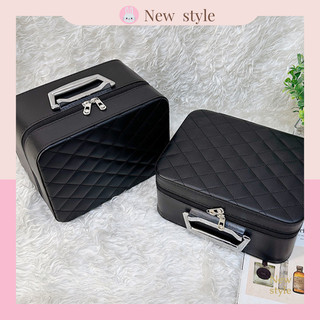  Cốp mỹ phẩm cầm tay da PU hai ngăn đựng đồ trang điểm đồ cá nhân túi đựng đồ trang điểm cao cấp chống thấm nước 
