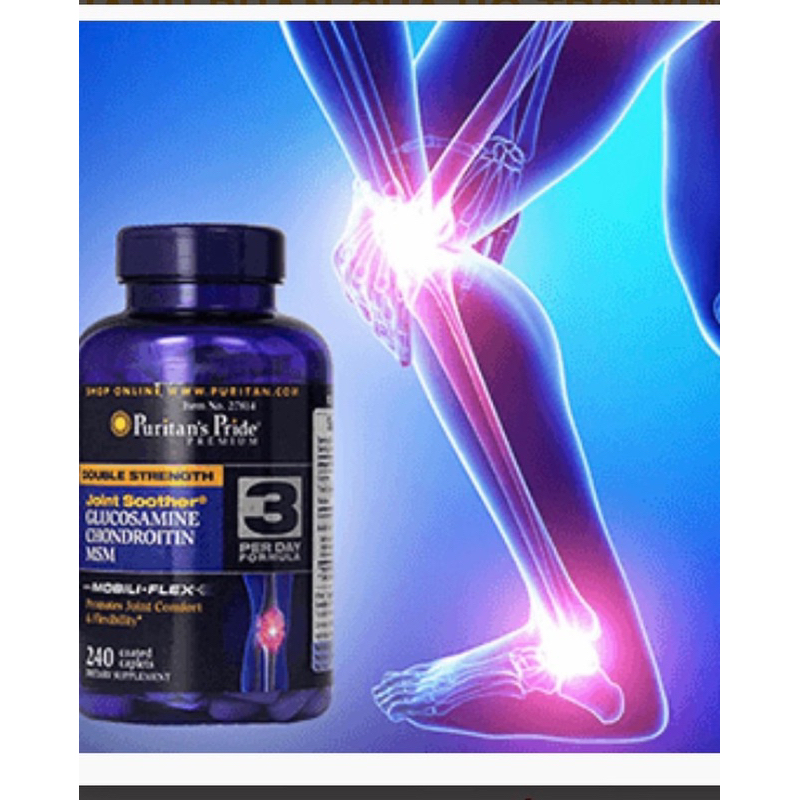 Viên Uống Hỗ Trợ Xương Khớp Glucosamine Chondroitin MSM Puritan's Pride Của Mỹ 240 viên