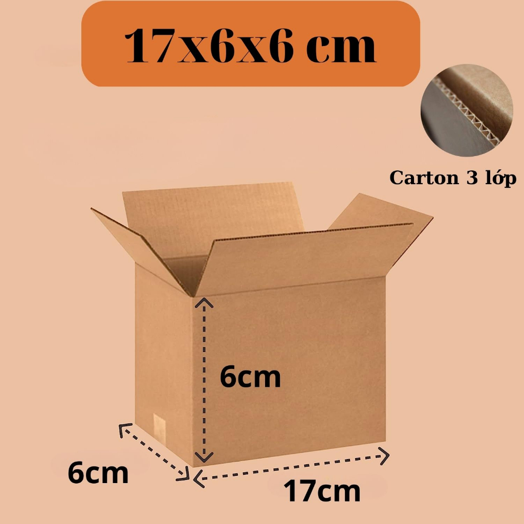 17x6x6 Combo 5 thùng carton đóng hàng