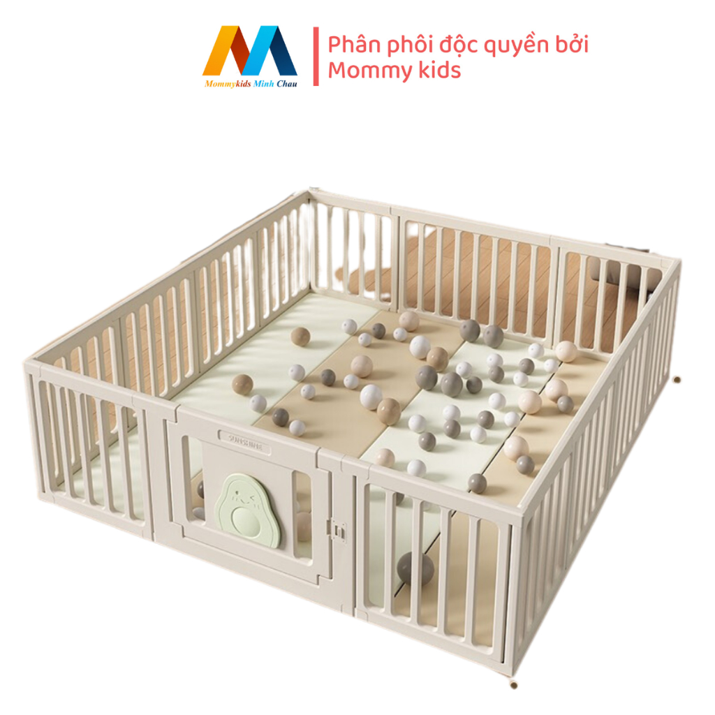 Quây cũi nhựa CHO BÉ CAO CẤP MÃ 003 TẶNG 100 bóng 1 thảm