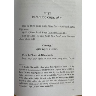 Sách - Luật Căn cước công dân (hiện hành) (sửa đổi, bổ sung năm 2020)