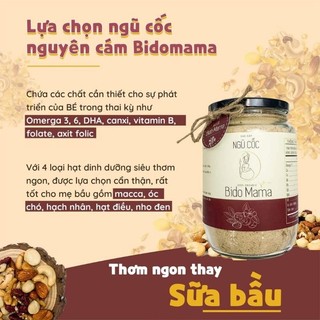 Ngũ cốc bầu siêu dinh dưỡng BIDO MAMA giảm ốm nghén, vào con nhiều hơn vào mẹ