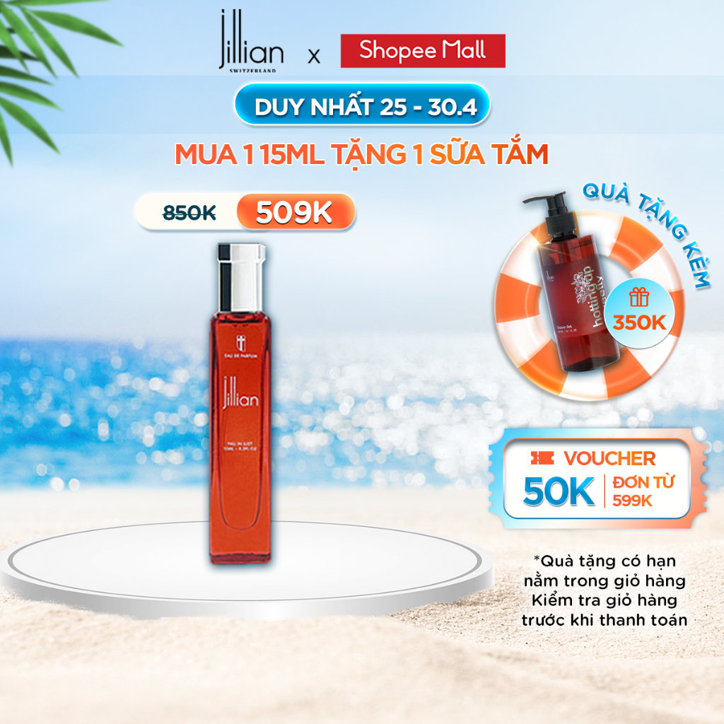 Nước hoa Jillian Unisex Fall in Lust (Red) 15ml - ấm áp, lịch lãm, cuốn hút