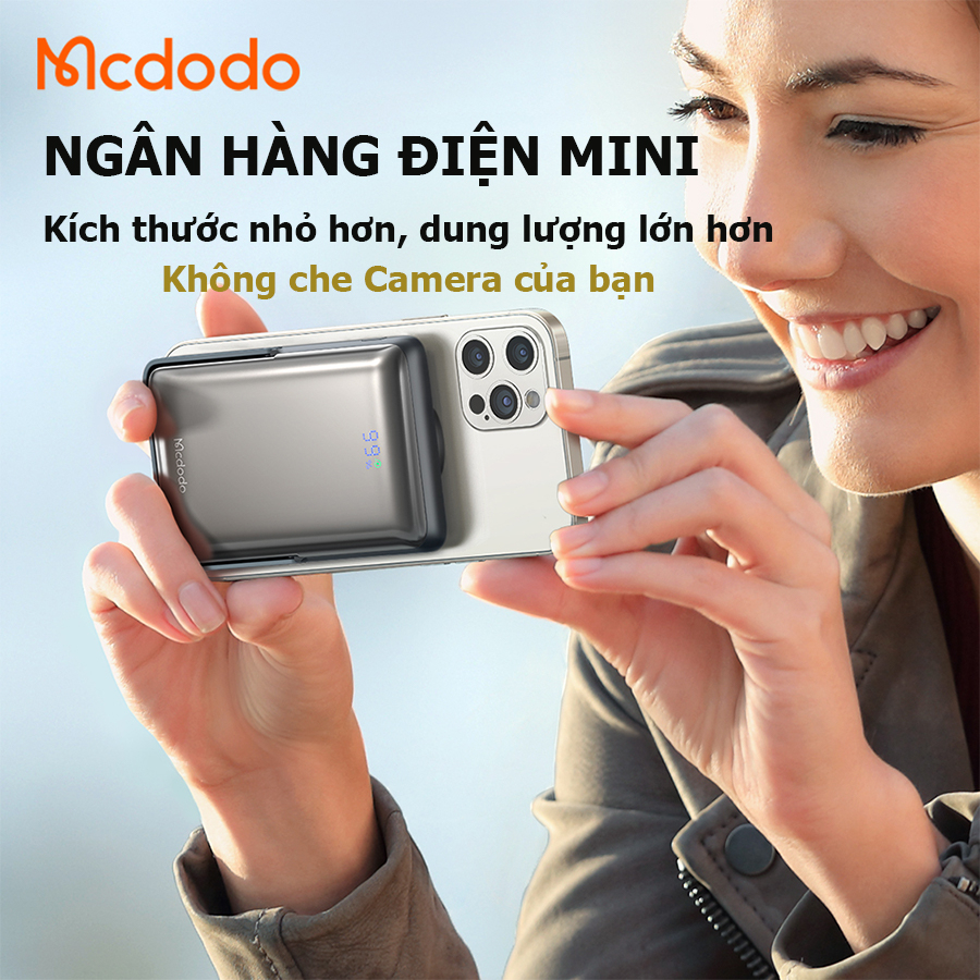 Sạc dự phòng 10000mah tích hợp magsafe cho iphone, Samsung, Huawei