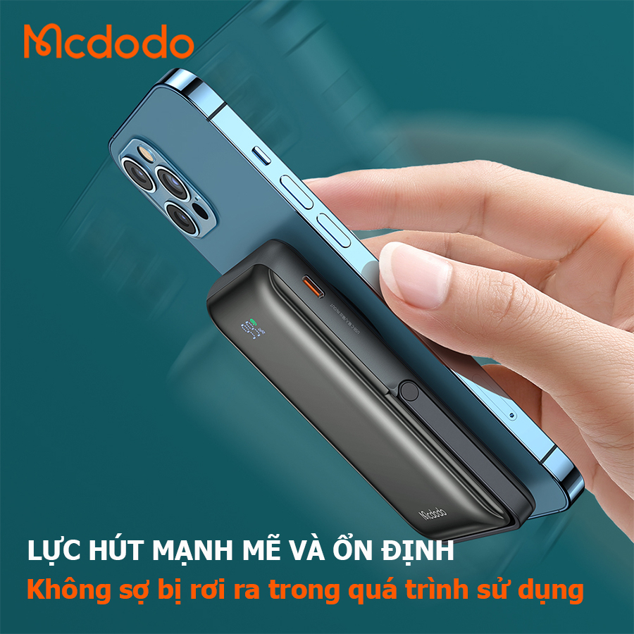 Sạc dự phòng 10000mah tích hợp magsafe cho iphone, Samsung, Huawei