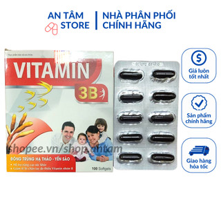 Viên uống Vitamin 3B B1,B6,B12 (hộp 100 viên) giúp bổ sung VITAMIN nhóm B cho cơ thể, hỗ trợ tăng cường sức khỏe