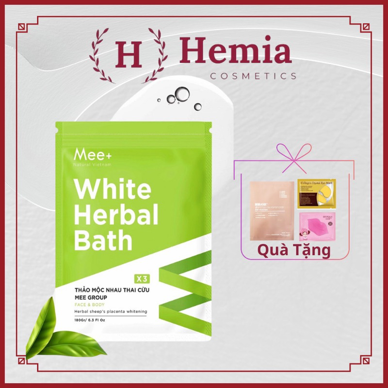 Tắm trắng nhau thai cừu, dưỡng trắng da body thảo mộc Mee Natural White Herbal Bath 180g | BigBuy360 - bigbuy360.vn