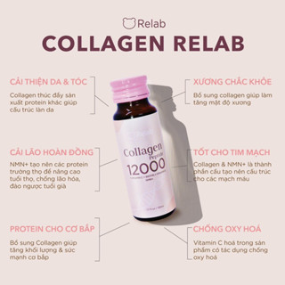 Collagen Relab 12000 Japan (1 hộp collagen tặng 1 cushion)