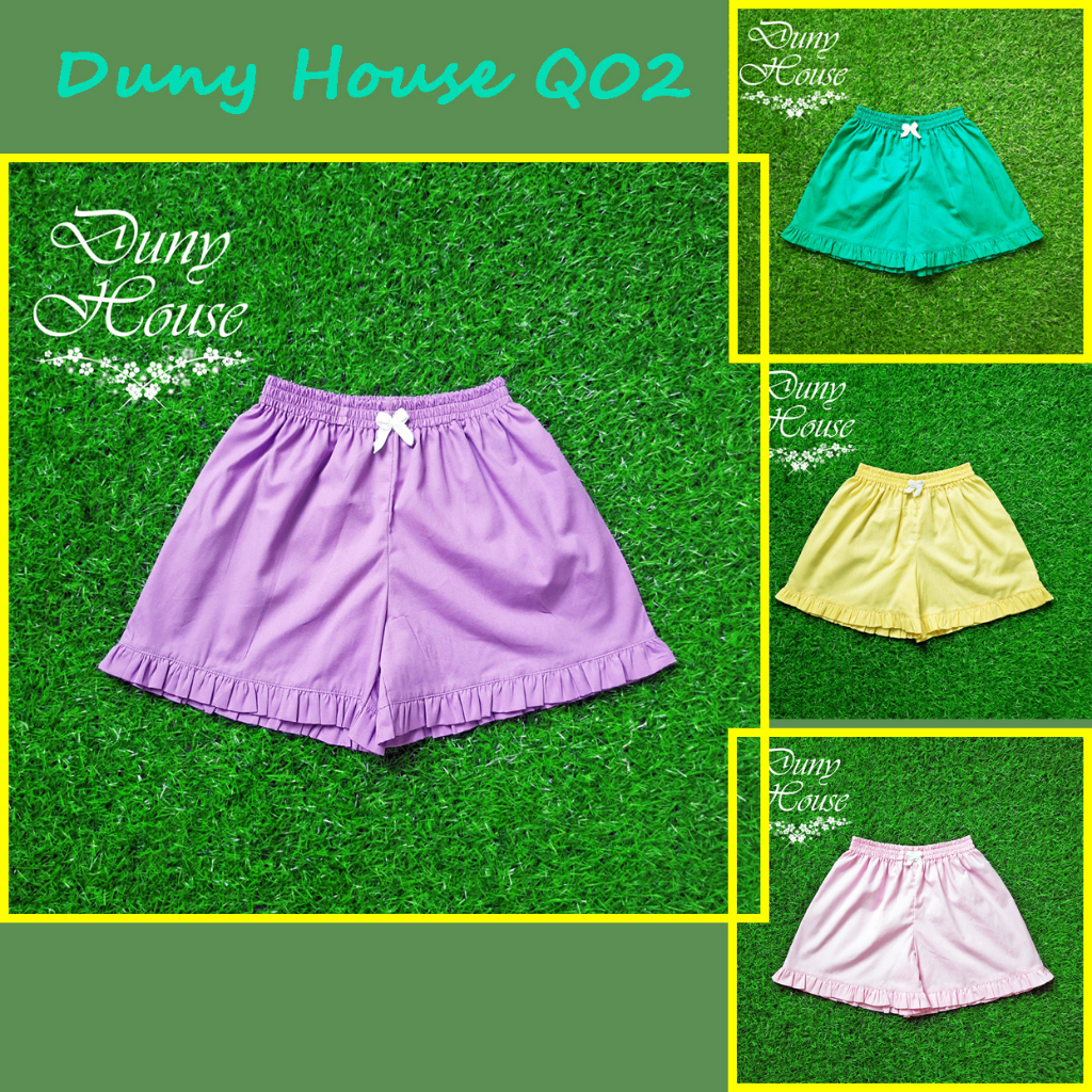 Quần đùi bé gái Q02/b 11-46kg thô 100% cotton tự nhiên mềm mát, thời trang thiết kế quần short cho bé gái Duny House