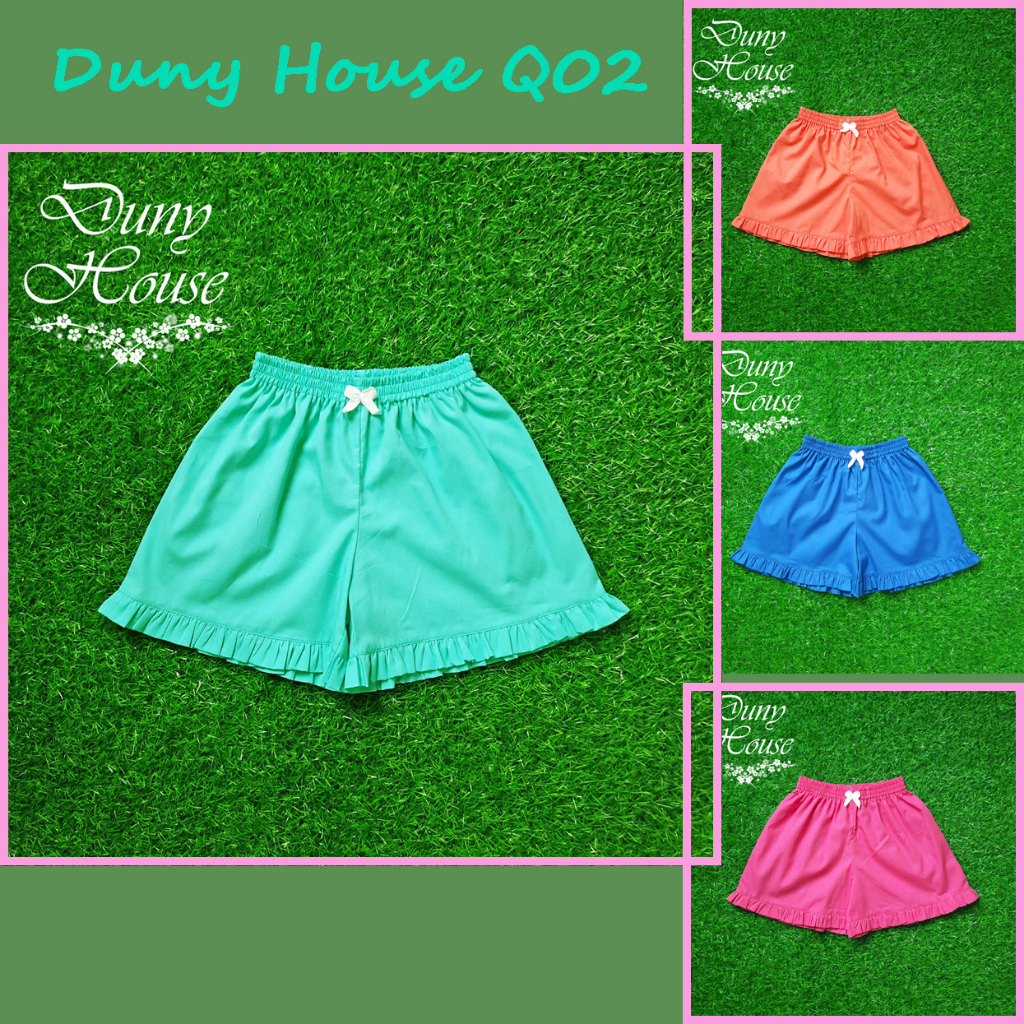 Quần short bé gái Duny House Q02/b 9-42kg(1-12t) thô 100% cotton mềm mát, thấm hút mồ hôi, thân thiện làn da bé
